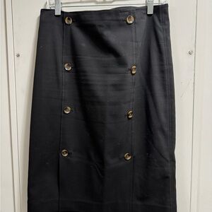 Calvin Klein Black Pencil Skirt Knee-Length Work Style